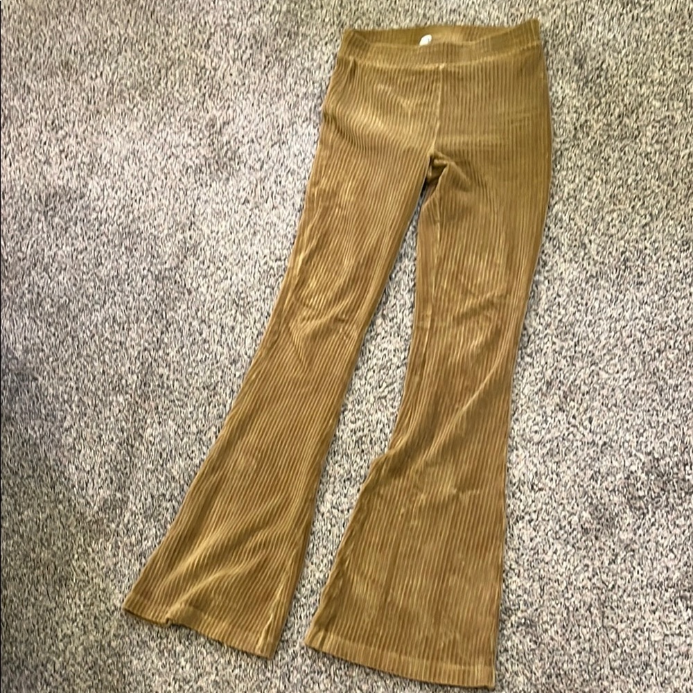 Tan Corduroy Flare Pants
